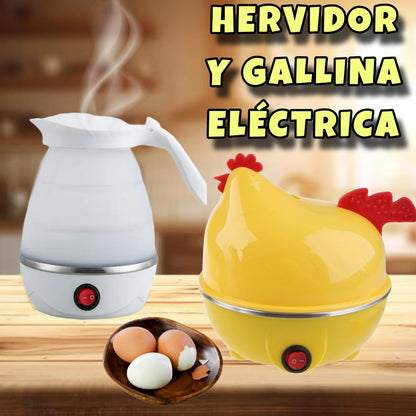 GALLINA HUEVOS Y OLLA HERIDORA