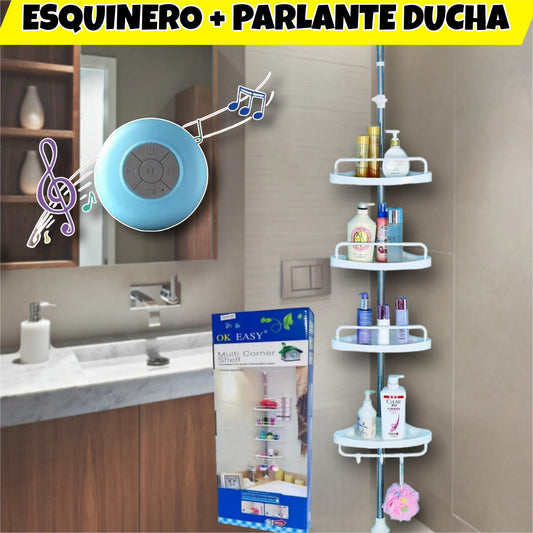 ESQUINERO BAÑO Y PARLANTE PARA DUCHA