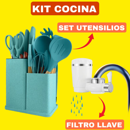 SET DE UTENSILIOS PARA COCINA Y PURIFICADOR 7 NIVELES